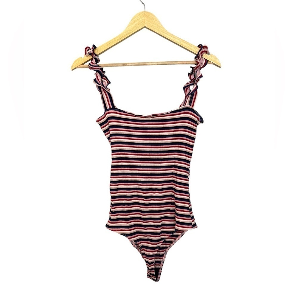 Reformation Hampton Bodysuit Hollywood Stripe L - Picture 4 of 9